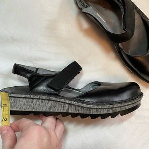 NAOT black leather Mary Jane sling back clogs 9(US) 40(EU)